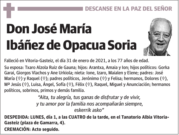 José María Ibáñez de Opacua Soria