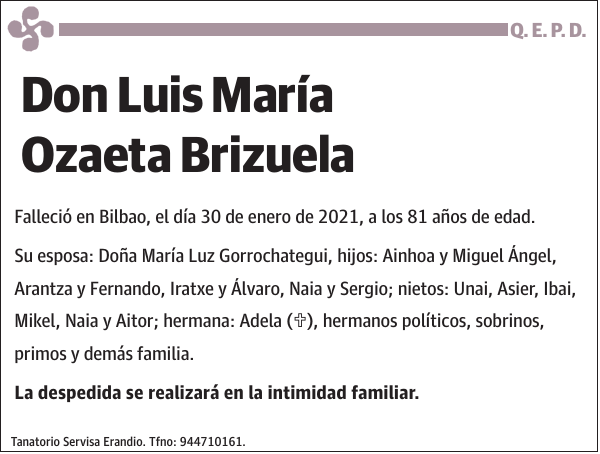 Luis María Ozaeta Brizuela