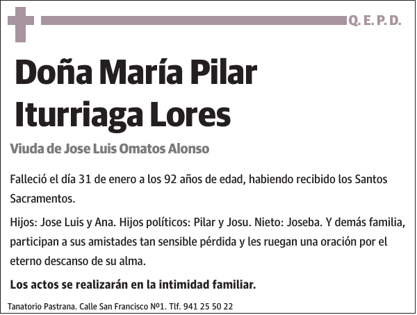 María Pilar Iturriaga Lores