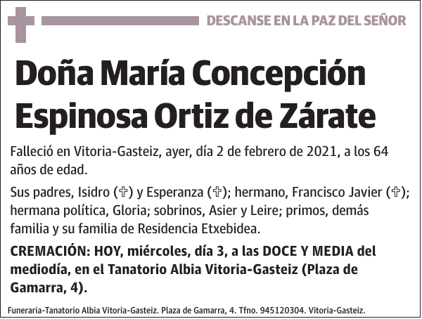 María Concepción Espinosa Ortiz de Zárate