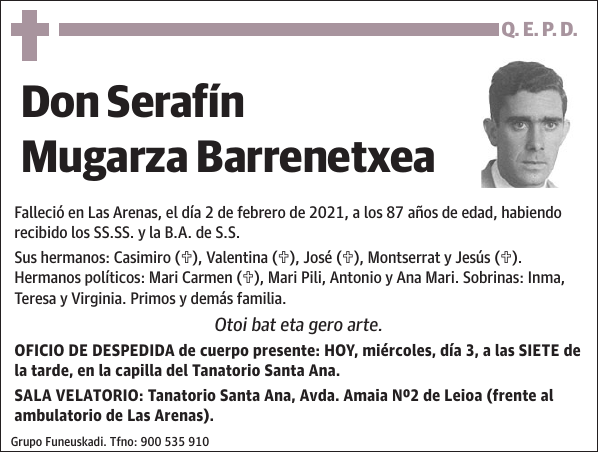 Serafín Mugarza Barrenetxea