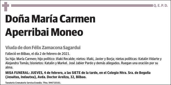 María Carmen Aperribai Moneo