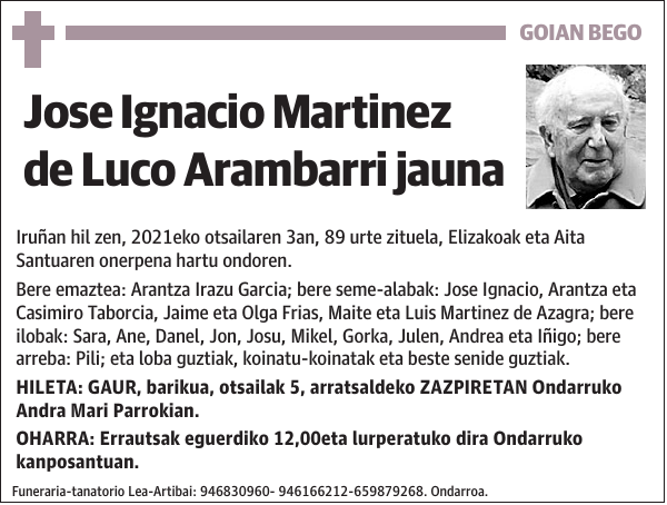 Jose Ignacio Martinez de Luco Arambarri