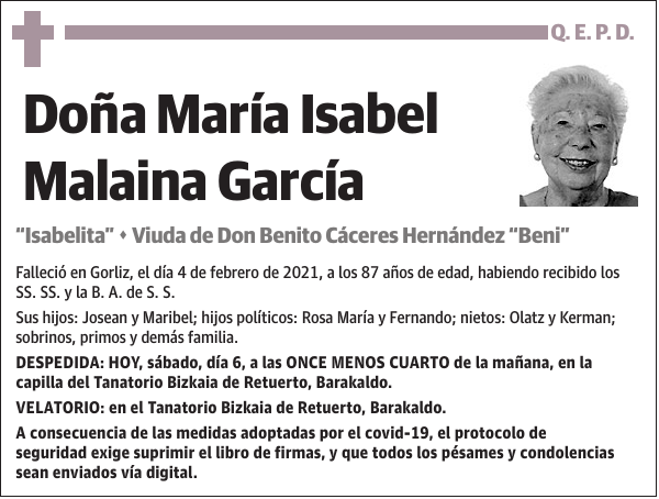 María Isabel Malaina García