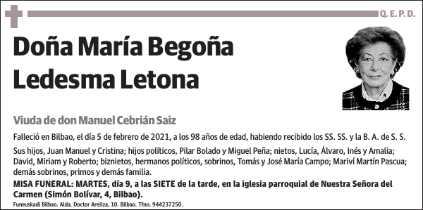 María Begoña Ledesma Letona