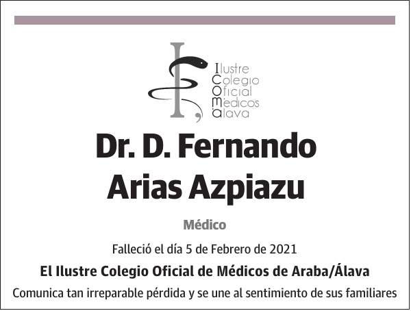 Dr. D. Fernando Arias Azpiazu