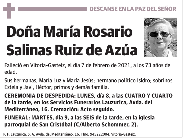 María Rosario Salinas Ruiz de Azúa