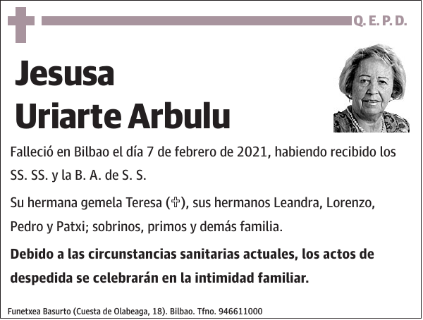 Jesusa Uriarte Arbulu