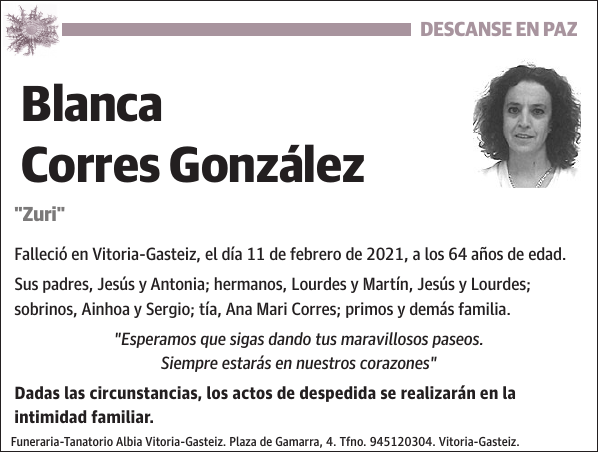 Blanca Corres González 'Zuri'