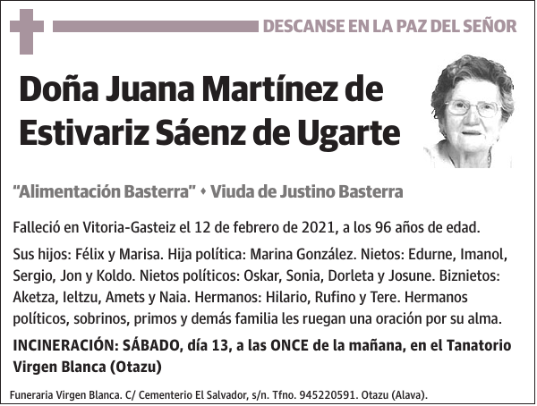 Juana Martínez de Estivariz Sáenz de Ugarte