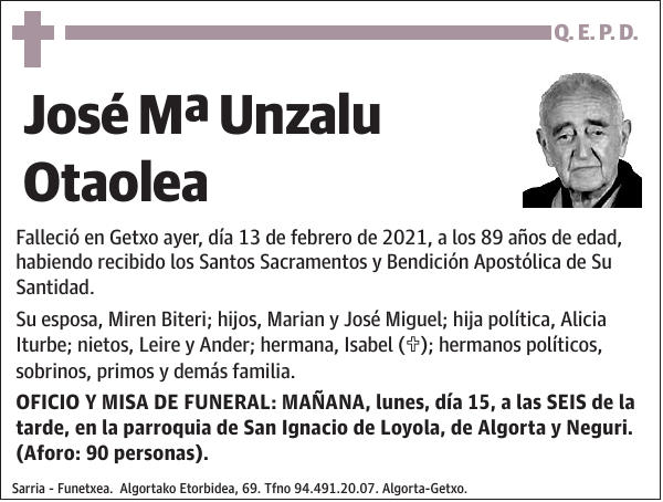 José Mª Unzalu Otaolea