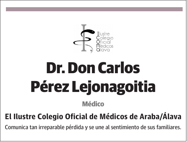 Dr. Carlos Pérez Lejonagoitia