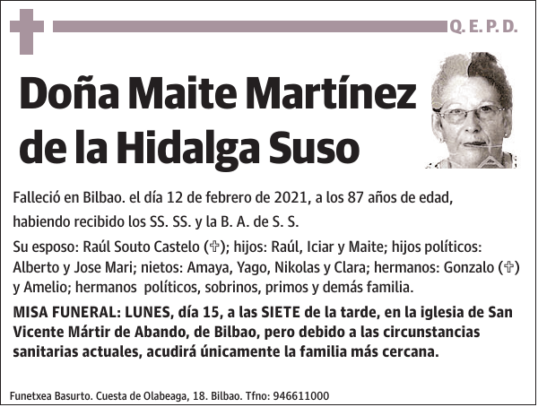 Maite Martínez de la Hidalga Suso