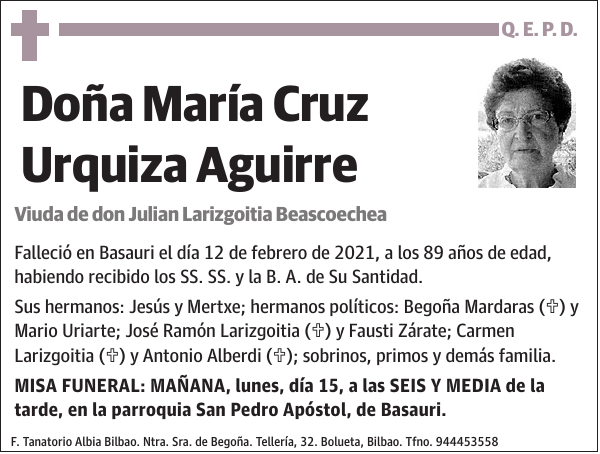 María Cruz Urquiza Aguirre