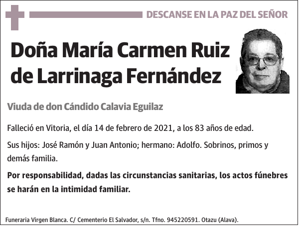 María Carmen Ruiz de Larrinaga Fernández