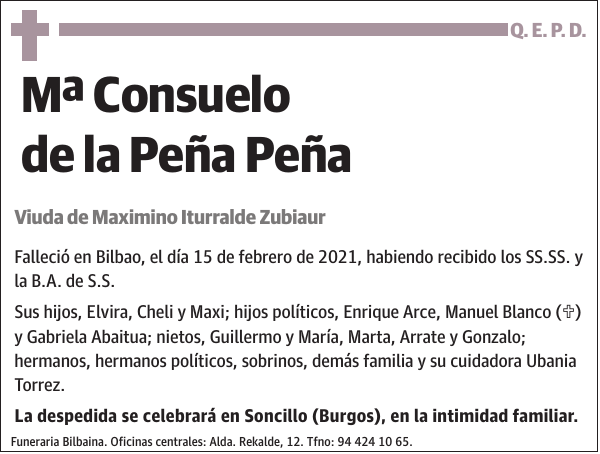 Mª Consuelo de la Peña Peña