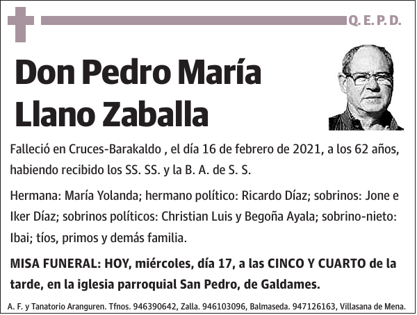 Pedro María Llano Zaballa