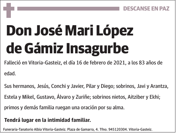 José Mari López de Gámiz Insagurbe