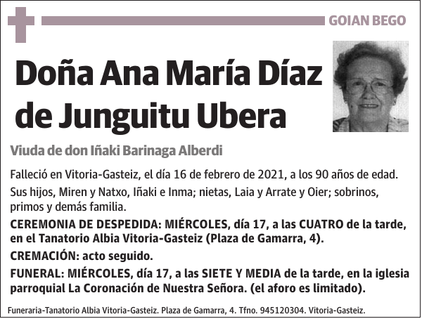 Ana María Díaz de Junguitu Ubera