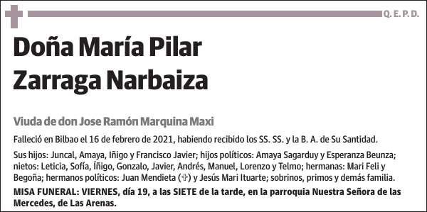 María Pilar Zarraga Narbaiza