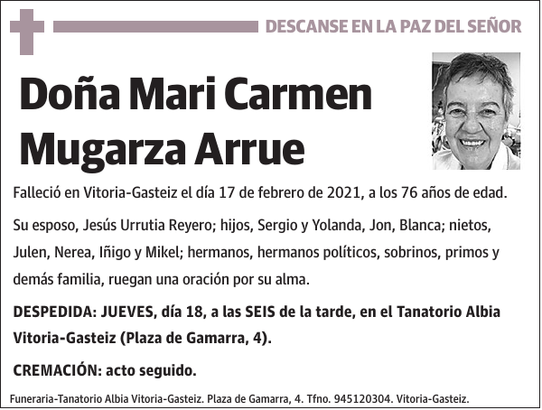 Mari Carmen Mugarza Arrue