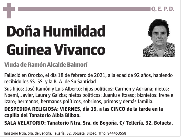 Humildad Guinea Vivanco