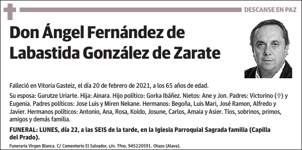 Ángel Fernández de Labastida González de Zarate