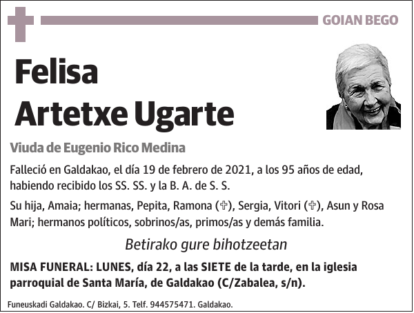 Felisa Artetxe Ugarte