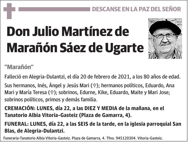 Julio Martínez de Marañón Sáez de Ugarte