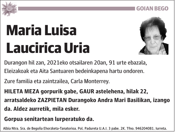 Maria Luisa Laucirica Uria