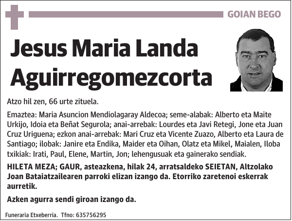 Jesus Maria Landa Aguirregomezcorta