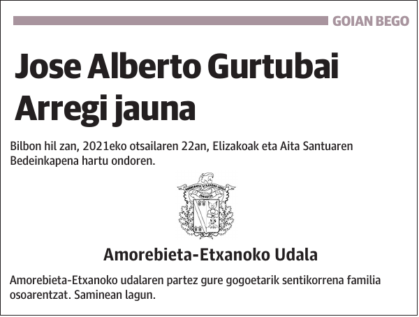 Jose Alberto Gurtubai Arregi