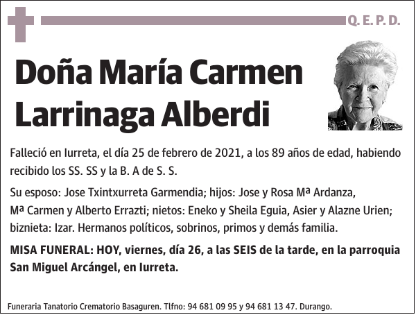 María Carmen Larrinaga Alberdi