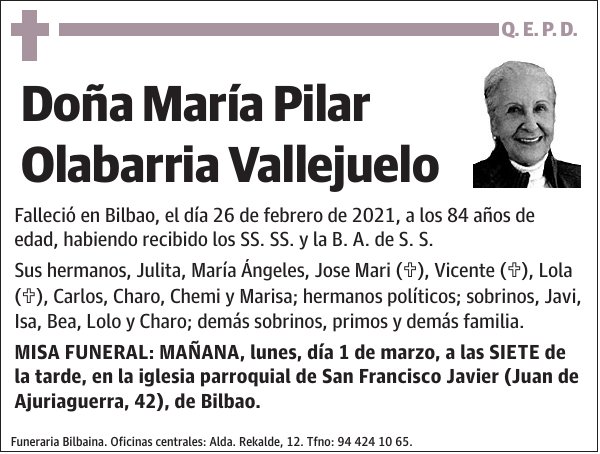 María Pilar Olabarria Vallejuelo