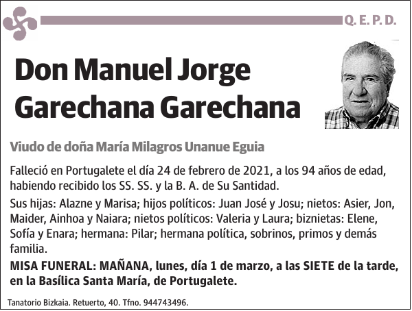 Manuel Jorge Garechana Garechana