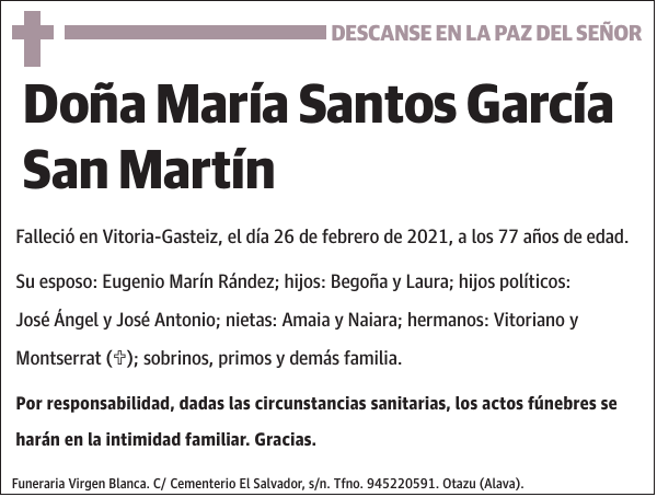 María Santos García San Martín