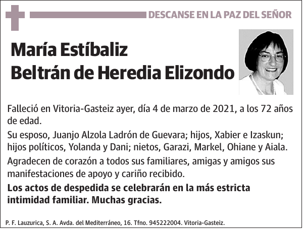 María Estíbaliz Beltrán de Heredia Elizondo