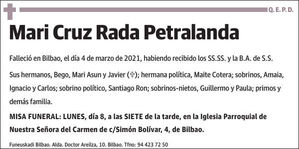 Mari Cruz Rada Petralanda