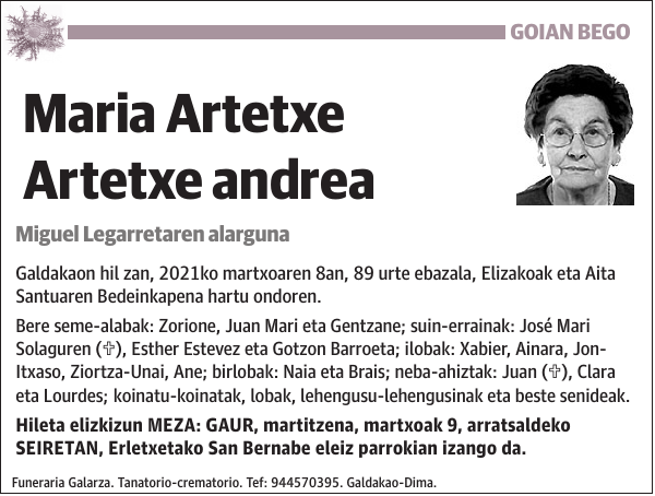 Maria Artetxe Artetxe