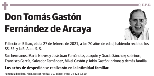 Tomás Gastón Fernández de Arcaya