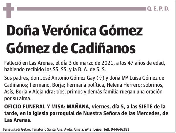 Verónica Gómez Gómez de Cadiñanos