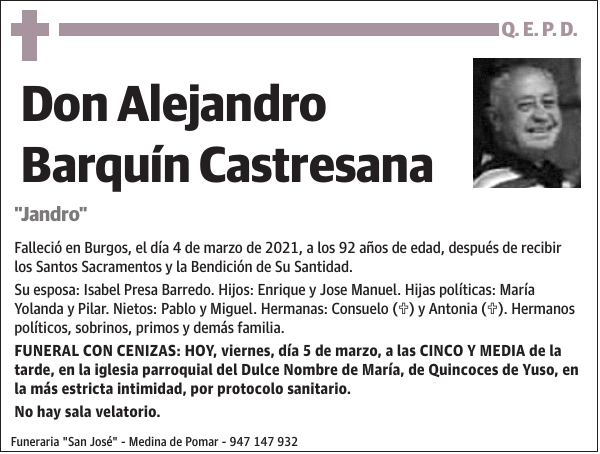 Alejandro Barquín Castresana