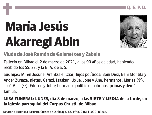 María Jesús Akarregi Abin