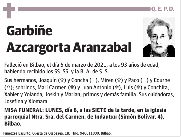 Garbiñe Azcargorta Aranzabal