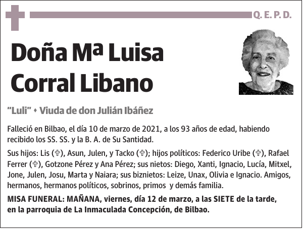 Mª Luisa Corral Libano