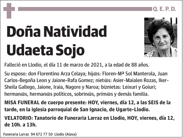 Natividad Udaeta Sojo