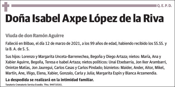 Isabel Axpe López de la Riva