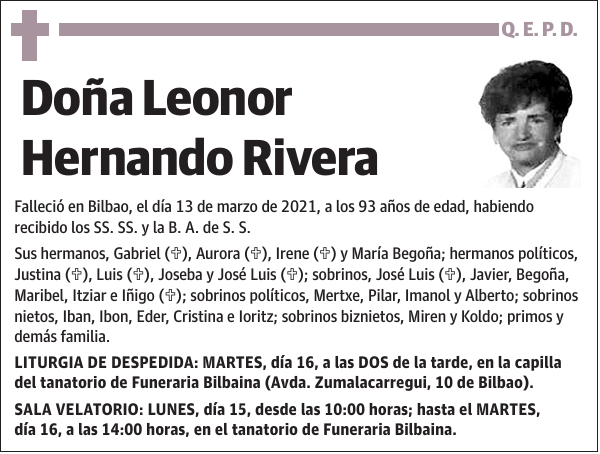 Leonor Hernando Rivera