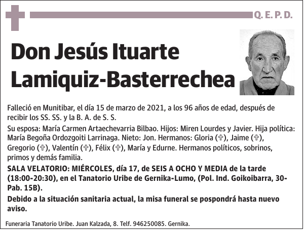 Jesús Ituarte Lamiquiz-Basterrechea