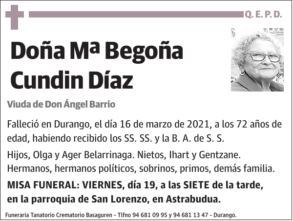 Mª Begoña Cundin Díaz